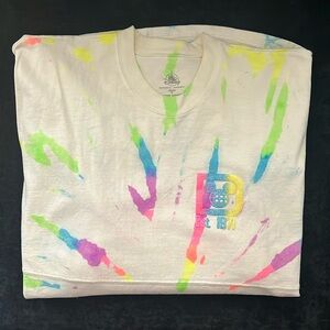 EUC Disney Spirit Jersey Neon Tie Dye